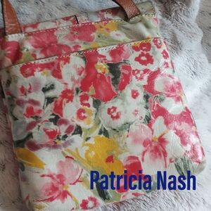 Patricia Nash Floral Crossbody Bag - Red, Yellow, Pink